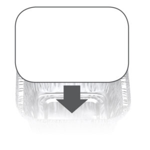 7211LBE - Ovenable Container Board Lid to suit 7211 tray
