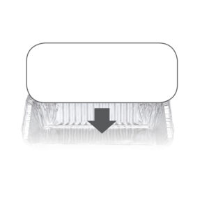 7421LBE - Ovenable Container Board Lid to suit 7421/ 7521 trays
