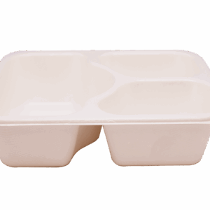PT6222-48PF - Pulp Paper 3 Cavity Deep Meal Tray